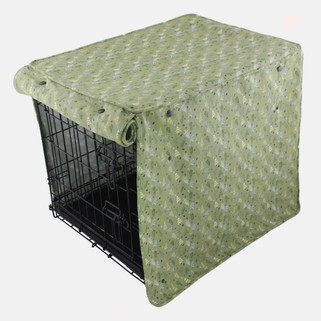holiday print dog crate cover