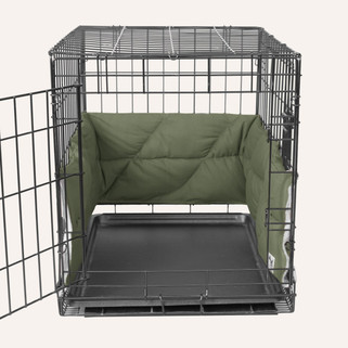 solid green dog crate bumper