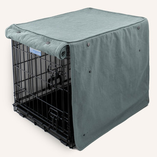 blue green organic cotton dog crate cover blue green organic cotton dog crate cover
