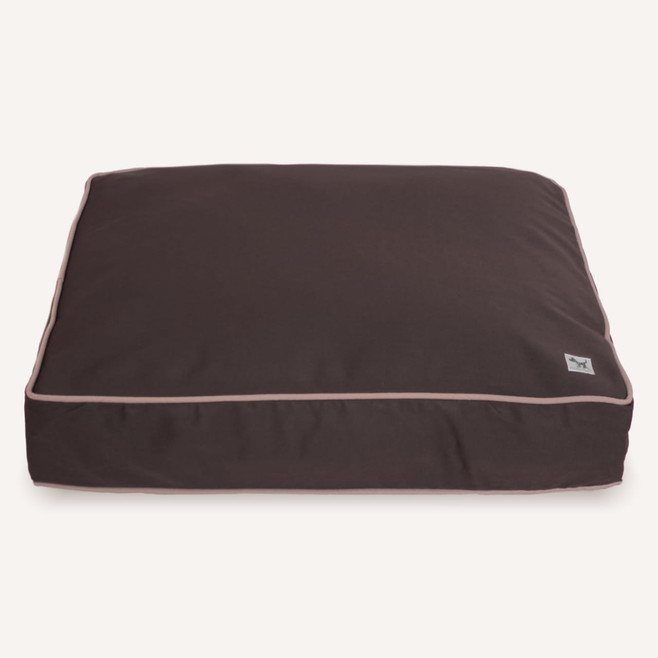 dark brown dog bed cover