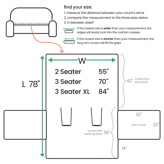 couch cover size guide