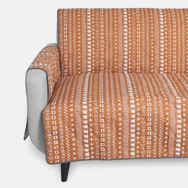 rust colored dog couch cover