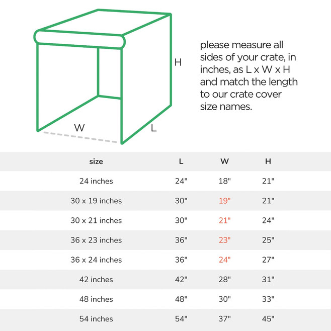 crate covers - sale sizes