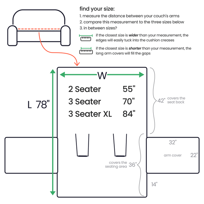 couch cover size guide couch cover size guide