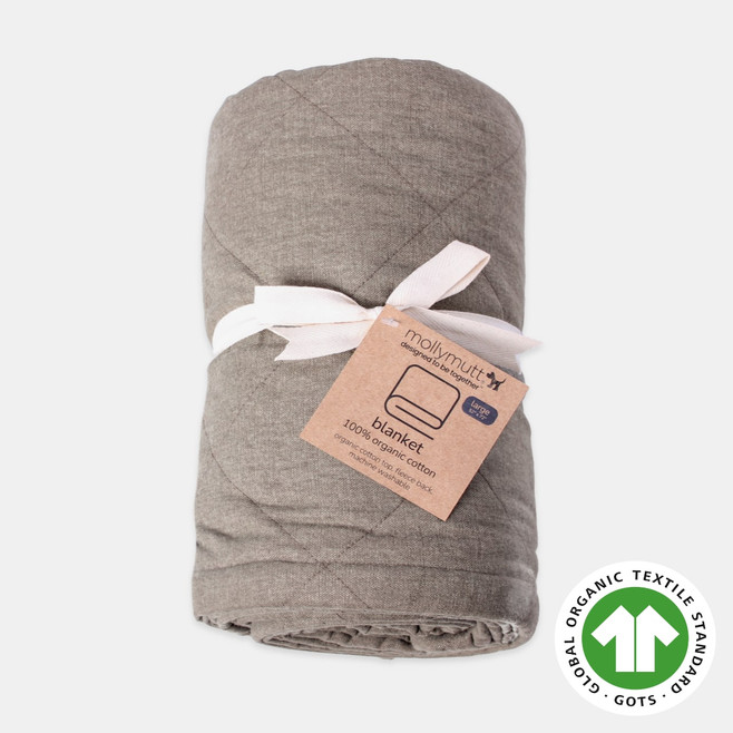 wrapped organic cotton dog blanket
