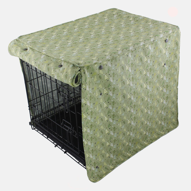 holiday print dog crate cover