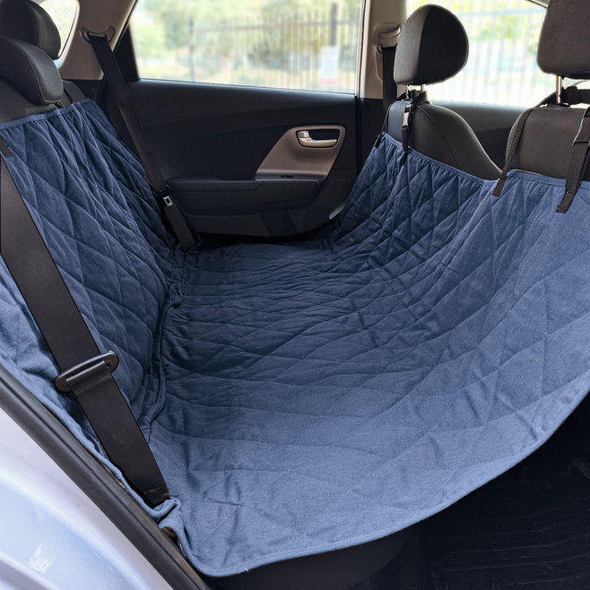 dark blue organic car seat cover