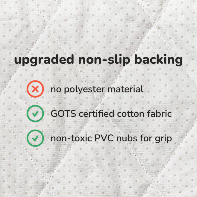 upgraded GOTS certified cotton backing