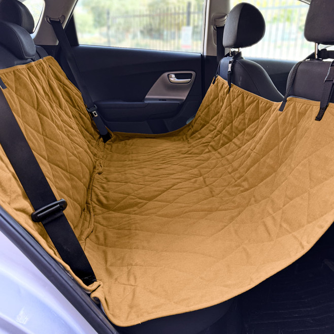 mustard brown organic car seat cover