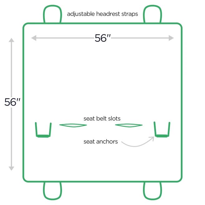 car seat cover size chart