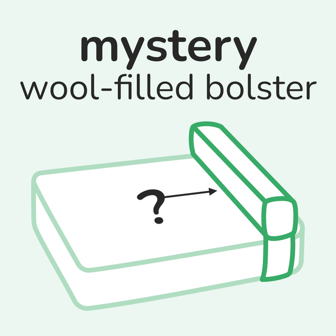 mystery wool-filled add-on bolster pillow