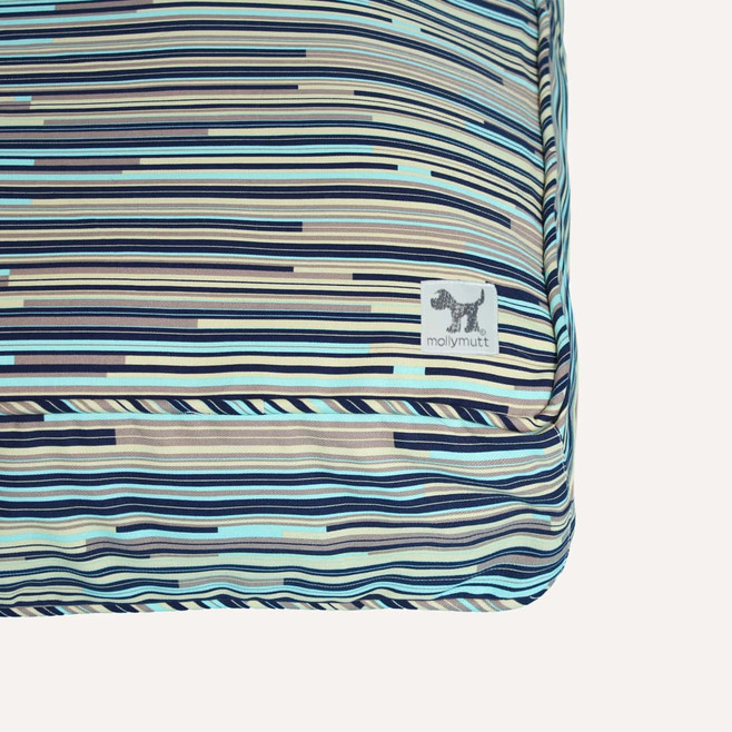 striped dog bed cover