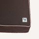 dark brown and tan dog bed cover