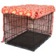 orange, burgundy, cream crate cover orange, burgundy, cream crate cover