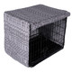grey and black crate cover