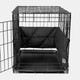 solid black dog crate bumper