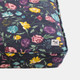 dark floral dog bed cover detail