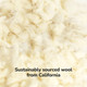 sustainably sourced wool from California