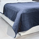 dark blue organic bed quilt