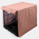 pink organic cotton dog crate cover