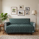 deep blue green couch cover