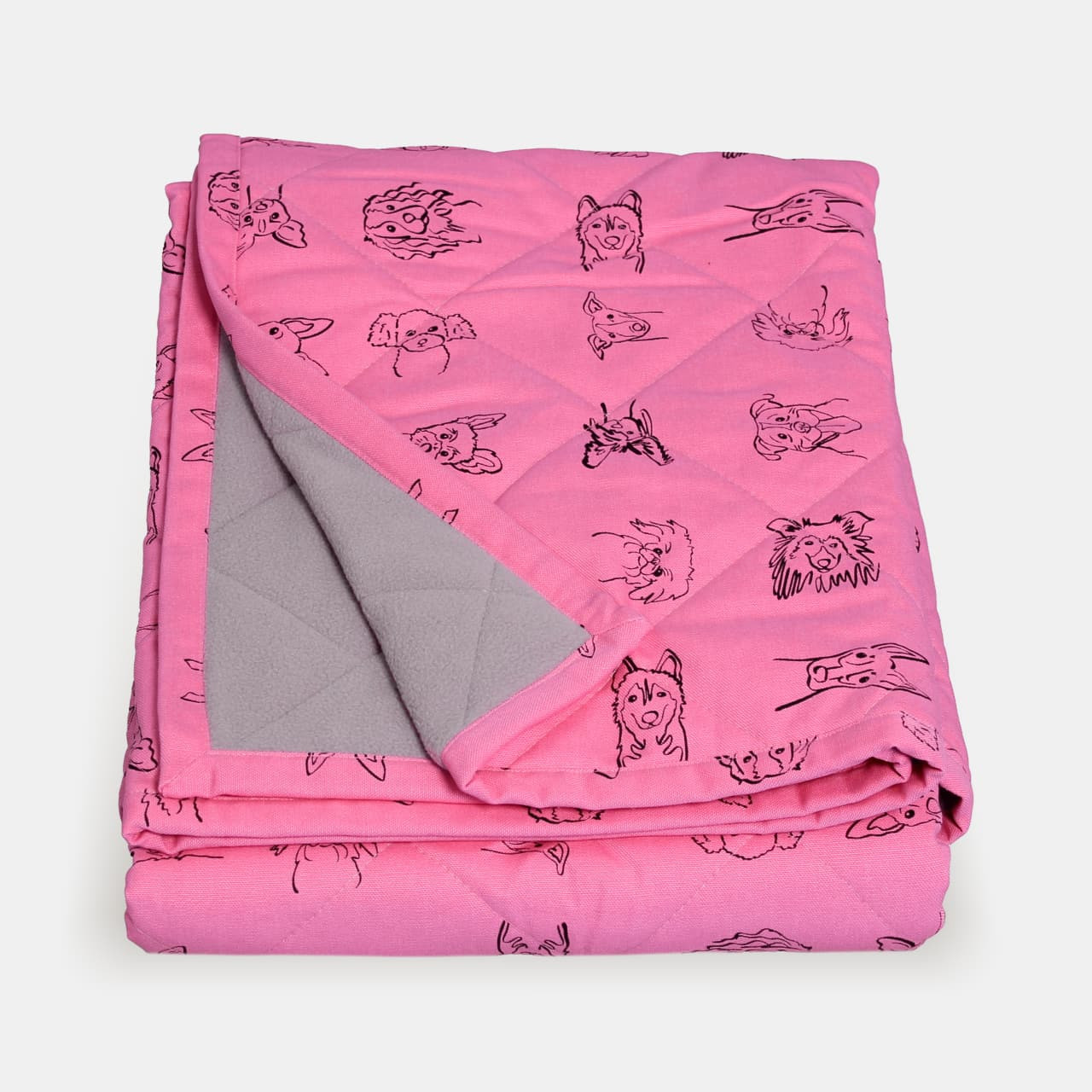 Pink Dog Blanket and Pet Furniture Cover 100 Cotton Top with Fleece