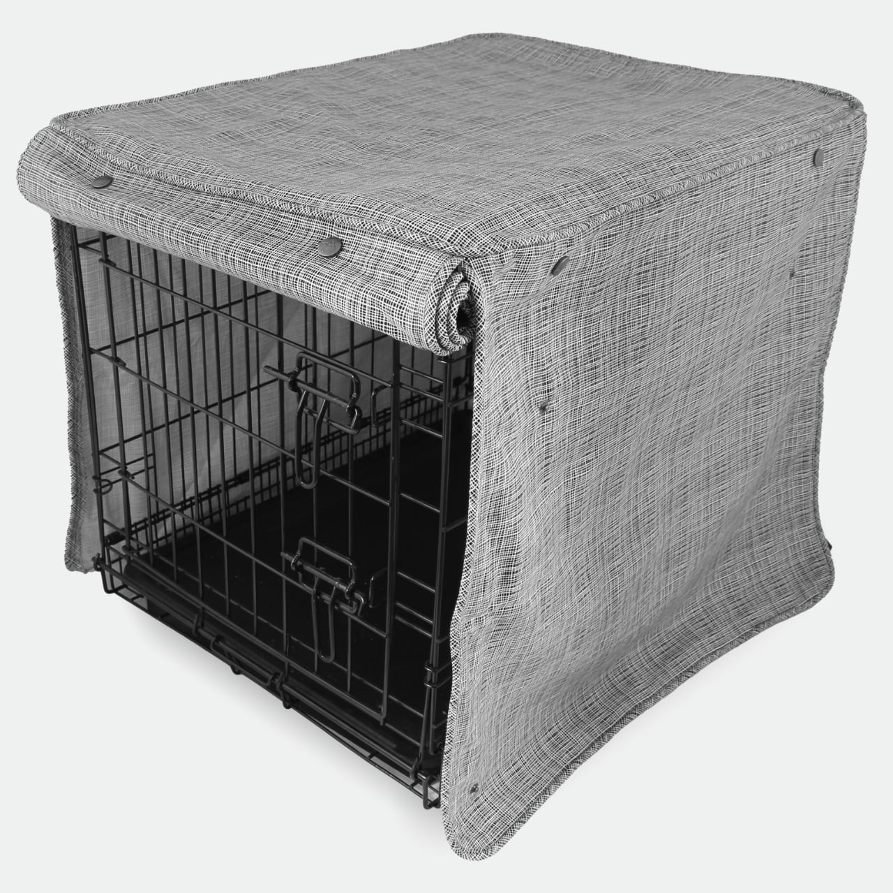 Black & White Breathable 100 Cotton Dog Crate Cover Durable