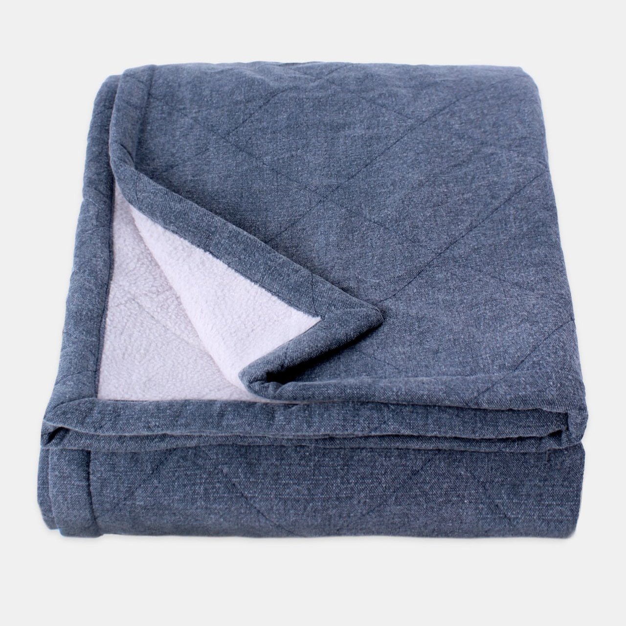 Dark Blue Dog Blanket and Pet Furniture Cover - 100% Cotton Top