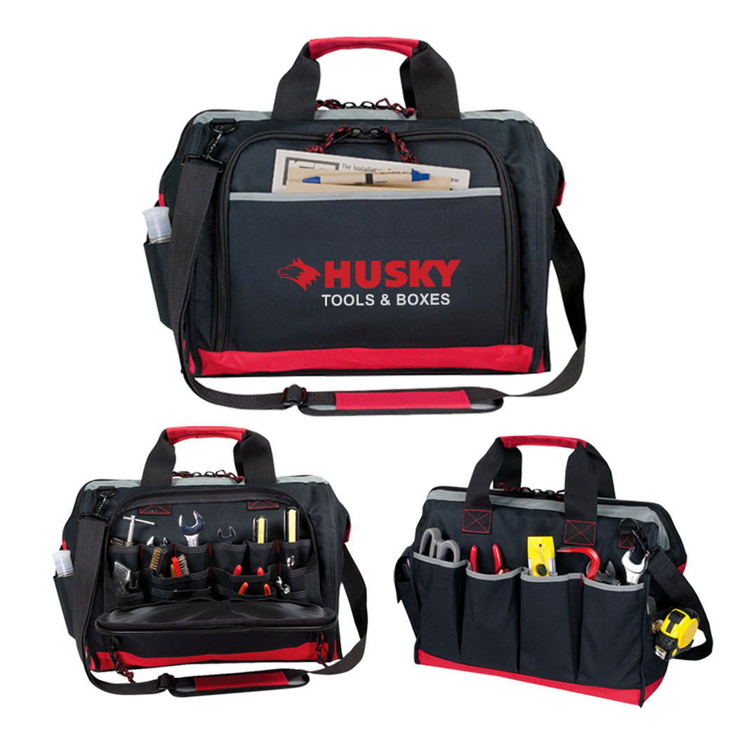 B-8840 - Deluxe Poly Tool Bagwith Shoulder Strap - ADmart Products