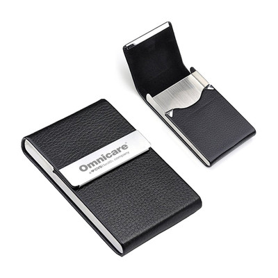 HW-1004 - Vertical Leatherette Business Card Holder