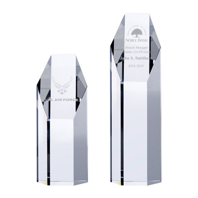 DT-2010 - Hexagon Pillar Crystal Award