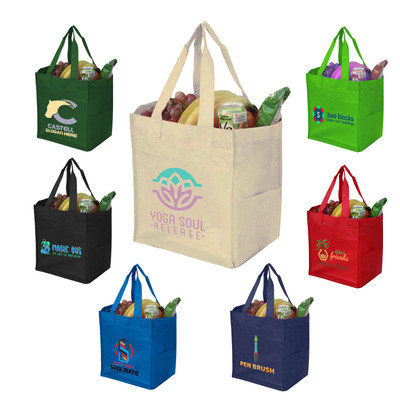 B-4205 - Pocketed Non-Woven Shopping Tote B-4205 - Pocketed Non-Woven Shopping Tote