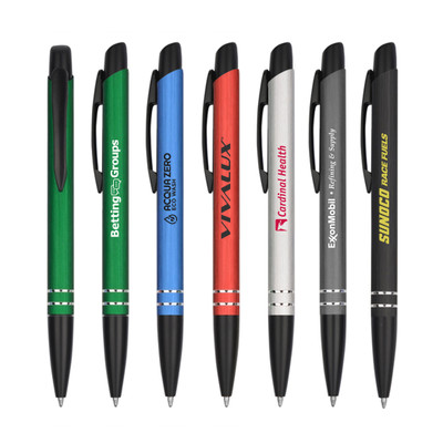 PR-1055 - Curved Plunger Metallic Ballpoint Pen PR-1055 - Curved Plunger Metallic Ballpoint Pen