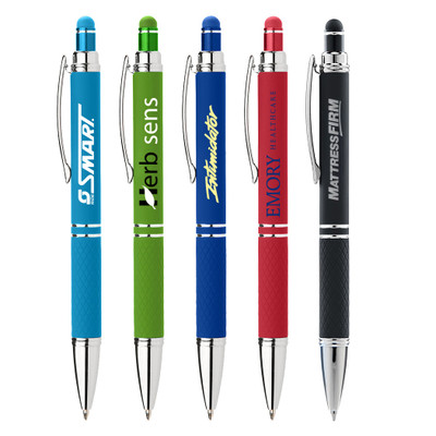 PP-214 - Diamond Grip Rubber Finish Stylus Pen