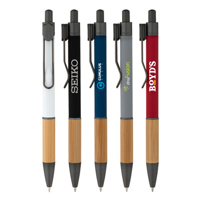 PL-3127 - Soft Touch Bamboo Grip Ballpoint Pen PL-3127 - Soft Touch Bamboo Grip Ballpoint Pen