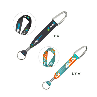 TX-1001 - Made in the USA Ribbon Key Fob with Carabiner