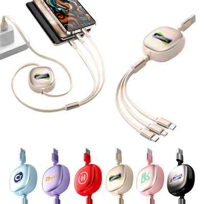 DW-3017 - Nexus 100W 3-in-1 Retractable Cable