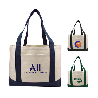B-6458  -  Cape Cod Two-Tone Canvas Boat Tote