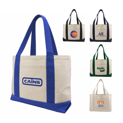 B-6458  -  Cape Cod Two-Tone Canvas Boat Tote