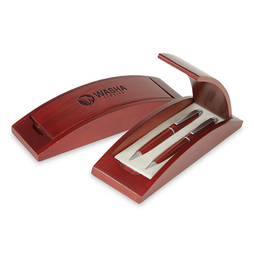 PPK-510 - Arched Double Pen Rosewood Box