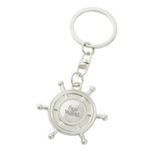 KW-1061 - Metal Mini Nautical Wheel Key Tag KW-1061 - Metal Mini Nautical Wheel Key Tag