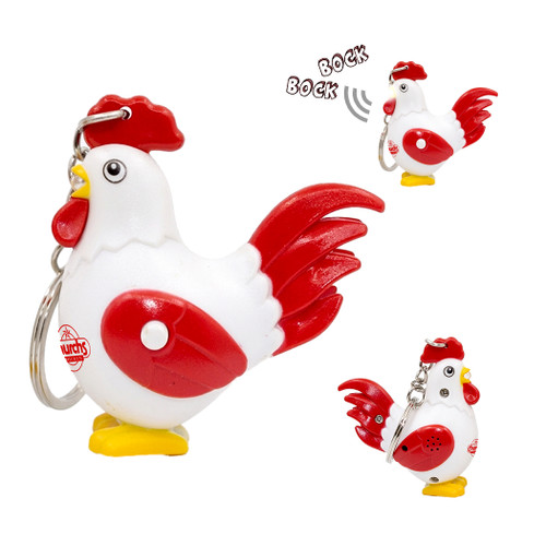 KW-1104 - Crowing Rooster LED Light Keychain