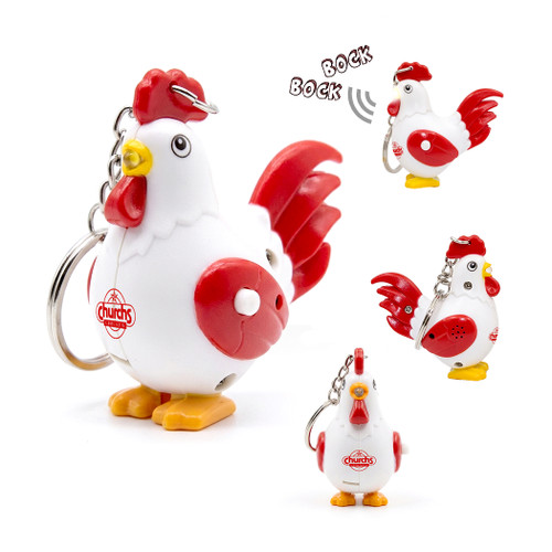 KW-1104 - Crowing Rooster LED Light Keychain