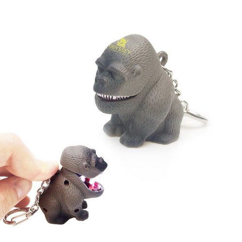 KW-1125 - Gorilla LED Light & Sound Keychain