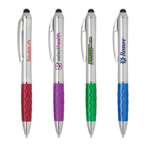 PP-191 - Textured Grip Plastic Stylus Pen