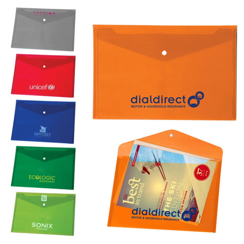 B-7118 - Translucent Snap Close Document Folder