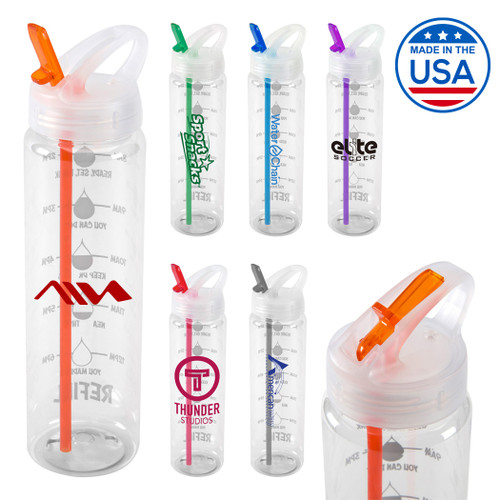 WS-1032 - Made in the USA 32 oz. Hydration Mark Water Bottle with Flip Up Spout WS-1032 - Made in the USA 32 oz. Hydration Mark Water Bottle with Flip Up Spout