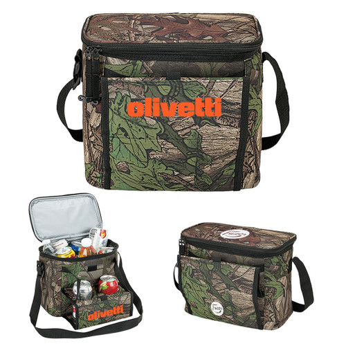 B-1508 - 12 Can Green Camo Cooler B-1508 - 12 Can Green Camo Cooler