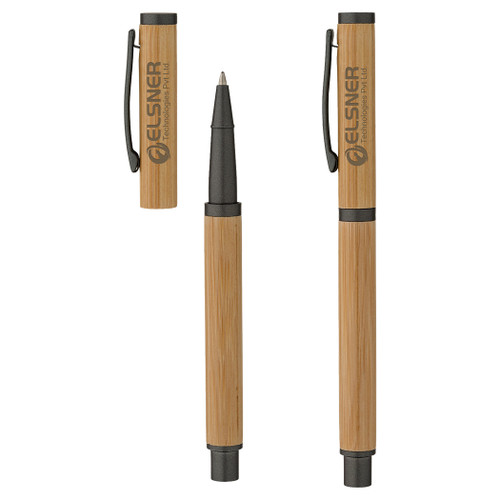 PLP-4034 - Kimi Bamboo Cap-Off Ballpoint Pen