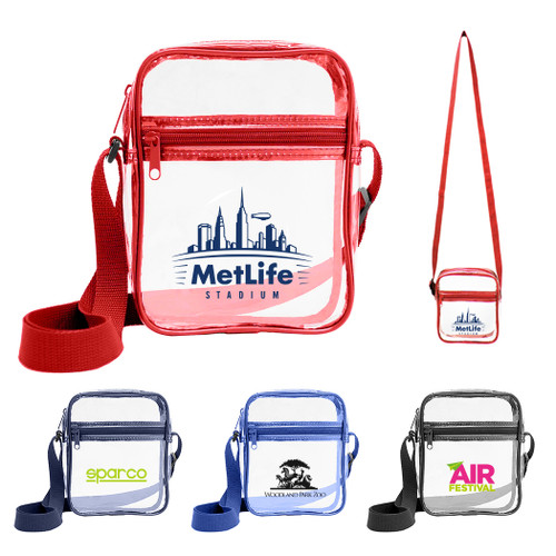 B-6327 - Clear PVC Crossbody Pouch B-6327 - Clear PVC Crossbody Pouch